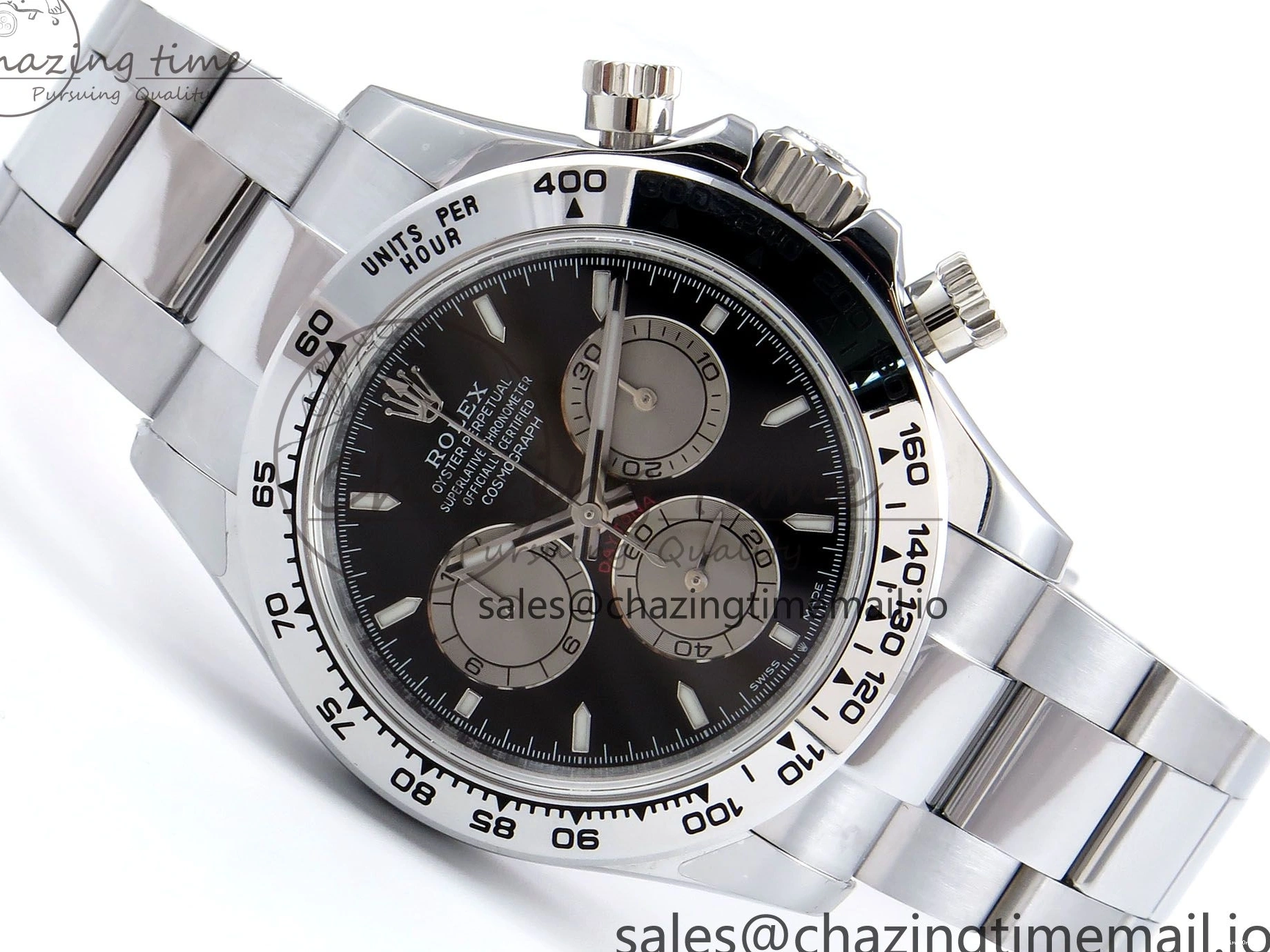 0402 Daytona 126509 QF 1:1 Best Edition Black Silver Dial on SS Bracelet SH4131 V6 (Gain Weight） DailyWear 1007
